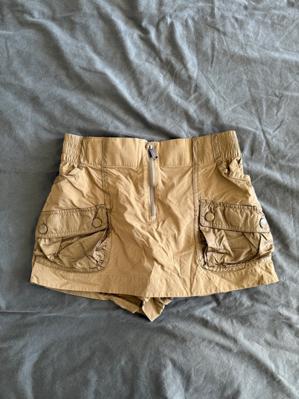 FP Movement by Free People Tan Cargo Mini Skort